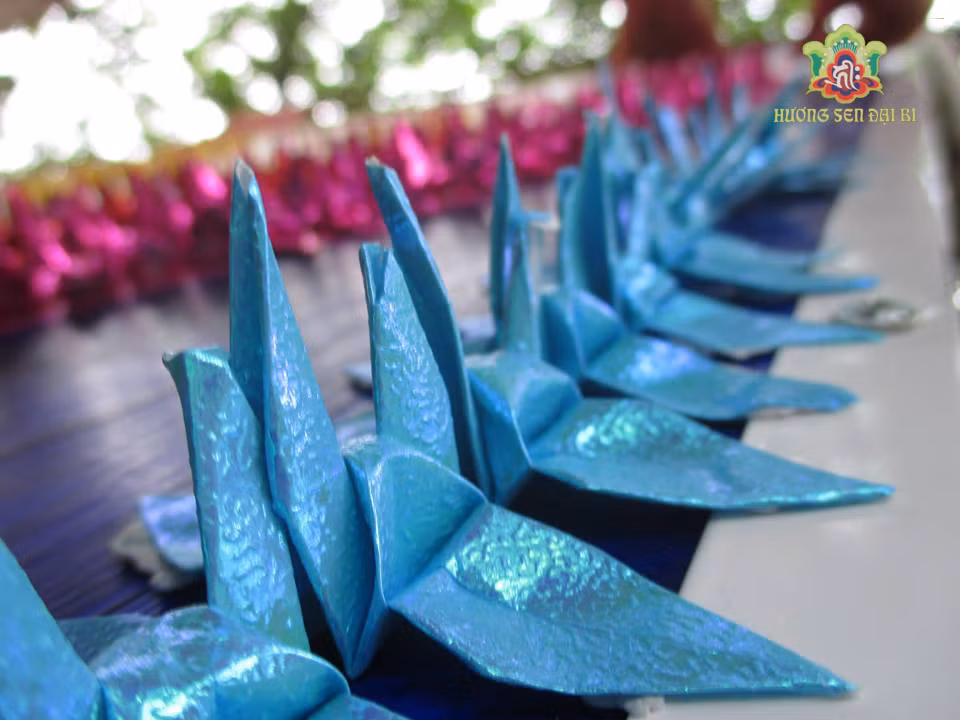 Những con hạc giấy.