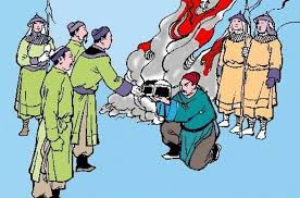 Năm 1281, chú của vua Trần Thánh Tông là Trần Di Ái thay vua sang sứ nhà Nguyên. Lấy cớ vua Trần không sang, Hốt Tất Liệt đã phong cho Trần Di Ái làm An Nam quốc vương, sai Bột Nham Thiết Mộc Nhi đem 1.000 quân tháp tùng Trần Di Ái về làm vua nước Nam. Nhưng khi về đến biên giới thì quân hộ tống bị quân Trần đánh cho bán sống bán chết bỏ chạy. Trần Di Ái và bộ sậu bị bắt về. Vua Trần tha cho tội chết, nhưng bắt làm lính hầu ở phủ Thiên Trường, suốt đời nhục nhã không dám ngẩng mặt lên. 