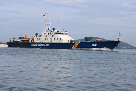 Tàu cảnh sát biển kiểu TT-400 do Việt Nam tự đóng.