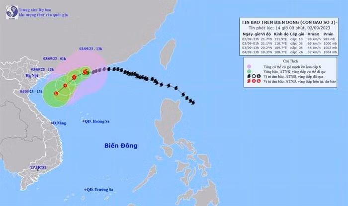 Bão số 3 giảm cường độ, di chuyển theo hướng nào? Bao so 3 giam cuong do, di chuyen theo huong nao?