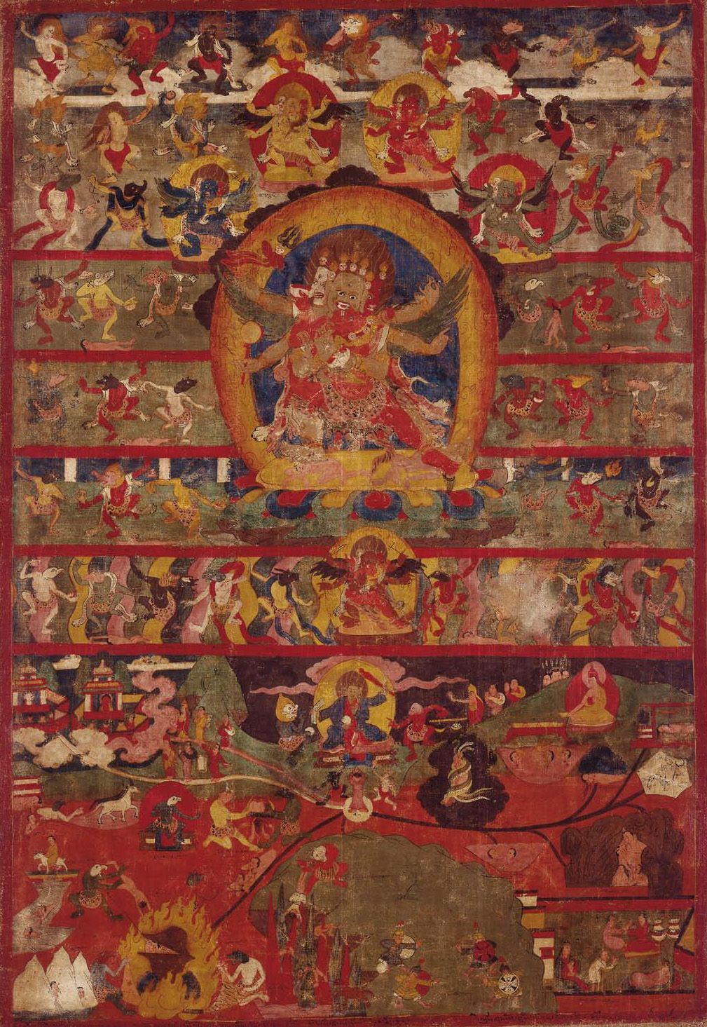  Ba giai đoạn chính của Bardo. Bardo Thodol mô tả ba giai đoạn chính mà linh hồn trải qua sau khi chết. Đầu tiên là Chikhai Bardo (Bardo của sự tan rã). Đây là giai đoạn đầu tiên xảy ra ngay khi chết, khi ý thức rời khỏi thân xác. Ảnh: Pinterest.