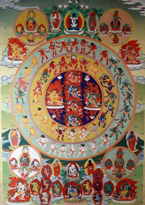  Sidpa Bardo (Bardo của sự trở về) là giai đoạn ba. Đây là giai đoạn cuối cùng, khi linh hồn hướng đến sự tái sinh. Nếu không đạt giác ngộ ở hai giai đoạn trước, linh hồn sẽ bị thu hút về một bào thai, nơi mà nó sẽ tái sinh và bắt đầu một kiếp sống mới. Ảnh: Pinterest.