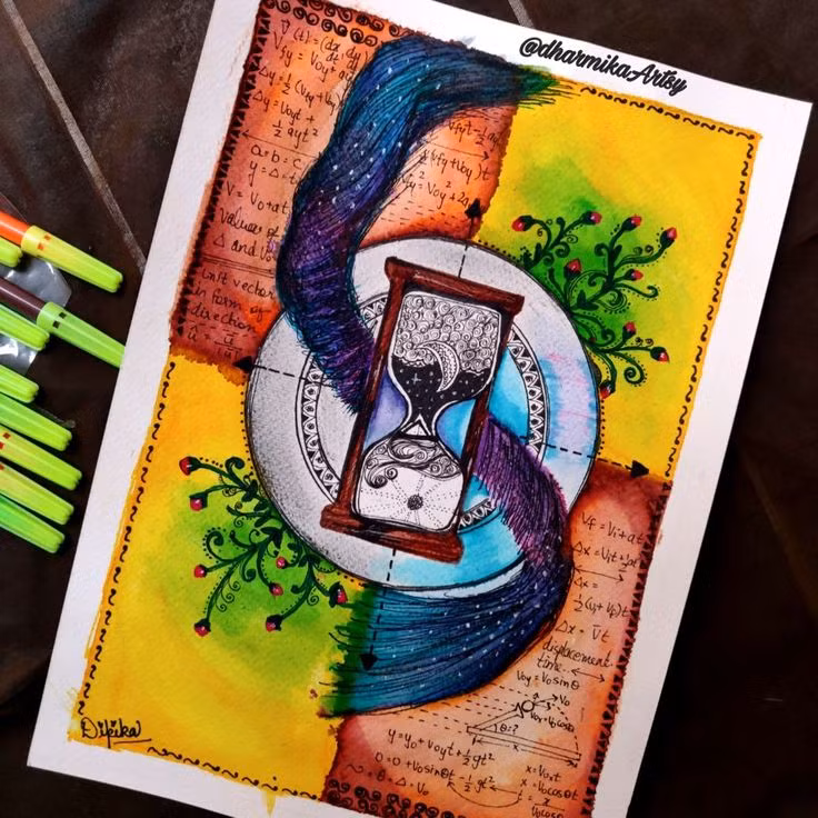  Thời gian là một trường năng lượng. Một số giả thuyết đề xuất rằng thời gian có thể là một loại trường năng lượng, tương tự như trường điện từ hay trường hấp dẫn. Theo quan điểm này, thời gian là một loại "trường nền" trong vũ trụ mà mọi thứ phải tương tác và phụ thuộc vào. Ảnh: Pinterest.