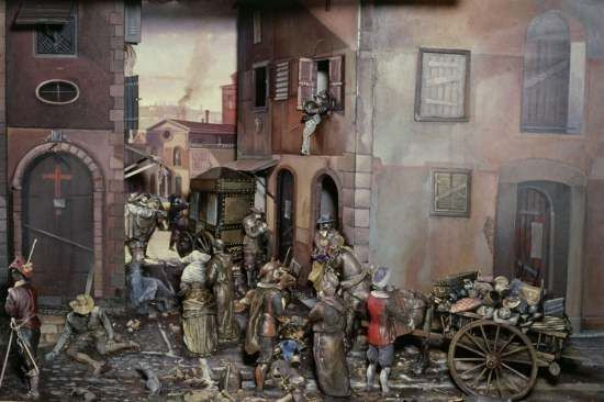  8. Nguồn gốc của Cái Chết Đen. Con đường Tơ lụa cũng là con đường truyền nhiễm của dịch bệnh. Cái Chết Đen (Black Death), một đại dịch đã tàn phá châu Âu vào thế kỷ 14, được cho là đã theo chân các thương nhân và du khách từ Trung Á, lan rộng qua Con đường Tơ lụa đến Trung Đông và châu Âu. Ảnh: Pinterest.