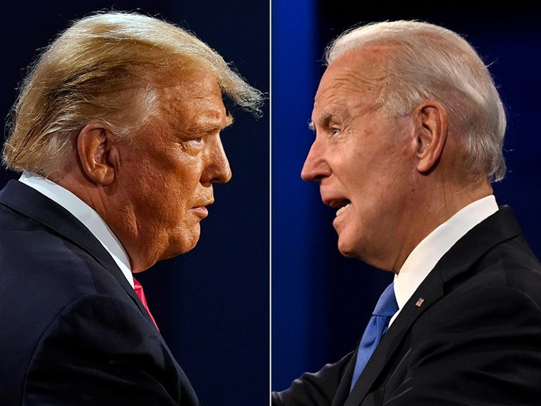 10. 2020: Joe Biden vs. Donald Trump. Cuộc bầu cử năm 2020 diễn ra trong bối cảnh đại dịch COVID-19. Sau một loạt tranh cãi về kết quả ở nhiều bang quan trọng, Joe Biden giành chiến thắng với số phiếu phổ thông và đại cử tri cao hơn. Những lời cáo buộc gian lận bầu cử từ phía Trump đã gây ra một cuộc tranh cãi lớn chưa từng có trong lịch sử hiện đại. Ảnh: Nature.