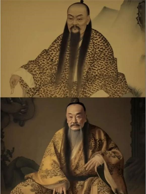  1. Phục Hy: Trong văn hóa Trung Hoa, Phục Hy được cho là người phát minh ra chữ viết, nghề đánh bắt cá, và bẫy thú. Ông cũng là người nổi tiếng với nhiều bộ sách về dịch lý. Về hình dạng, ông thường được mô tả là thân rồng đầu người, hoặc thân rắn đầu người, nhân thế được người đời sau xưng là Long tổ. Thế nhưng, qua nét vẽ của AI, Phục Hy là một ông lão với bộ tóc và bộ râu dài, khuôn mặt nghiêm nghị nhưng đầy thần thái.