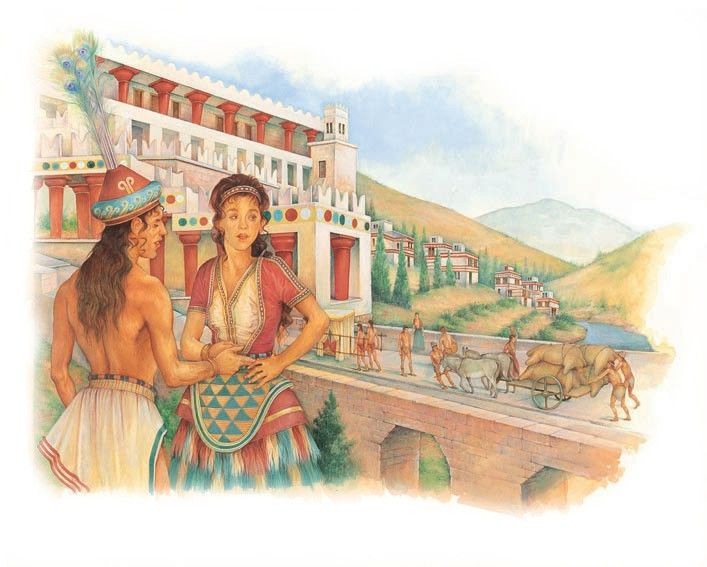  9. Nền kinh tế biển phát triển mạnh mẽ. Là một nền văn minh đảo, người Minoan phát triển hệ thống thương mại biển thịnh vượng, trao đổi hàng hóa với các nền văn minh khác như Ai Cập, Lưỡng Hà. Họ là những nhà hàng hải giỏi, có tầm ảnh hưởng trên toàn vùng Địa Trung Hải. Ảnh: Pinterest.