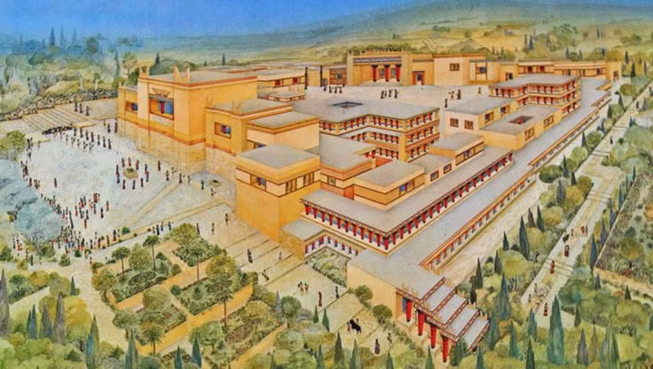  2. Hệ thống thủy lợi và vệ sinh tiên tiến. Người Minoan có hệ thống nước chảy và vệ sinh phát triển, bao gồm các kênh dẫn nước, bồn cầu có thể xả nước và bể chứa nước, điều rất hiếm thấy vào thời kỳ này. Điều này cho thấy họ có hiểu biết sâu rộng về cơ sở hạ tầng và vệ sinh môi trường. Ảnh: Pinterest.