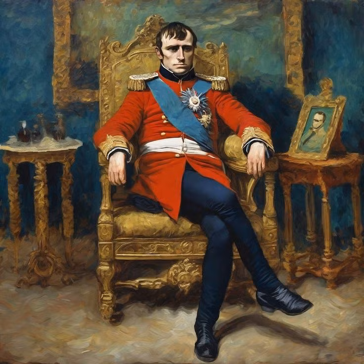 Sự kiện thực tế: Napoleon Bonaparte, sinh tại đảo Corsica, đã vươn lên từ một quân nhân cấp thấp trở thành Hoàng đế của Pháp và chinh phục phần lớn châu Âu. Đế chế của ông đã làm thay đổi bản đồ chính trị của châu Âu. Ảnh: Pinterest.