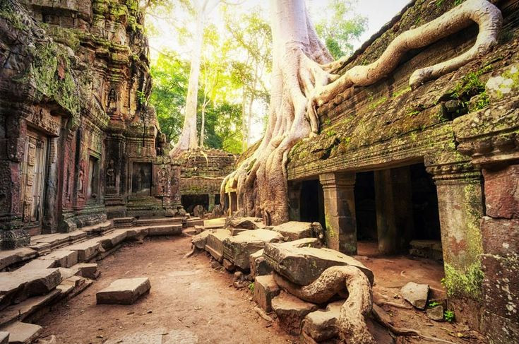 Nền văn minh Khmer. Người Khmer phát triển rực rỡ ở Campuchia từ thế kỷ 9 đến thế kỷ 15, nổi tiếng với đền Angkor Wat. Dù rất thịnh vượng, nền văn minh này đã suy tàn một cách khó hiểu, có thể do môi trường thay đổi và xung đột với láng giềng. Ảnh: Pinterest.