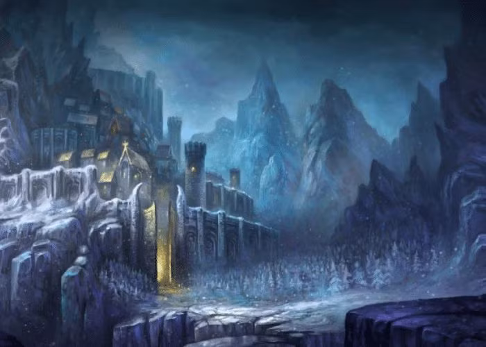  8. Niflheim: Thế giới của băng giá và bóng tối. Đây là một trong những thế giới đầu tiên hình thành trong vũ trụ, là nguồn gốc của cái lạnh khắc nghiệt. Niflheim chứa đựng nguồn Hvergelmir, một suối nước nóng tạo ra nhiều dòng sông băng. Đây cũng là nơi mà con rồng Nidhogg trú ngụ và gặm nhấm rễ cây Yggdrasil. Ảnh: Pinterest.