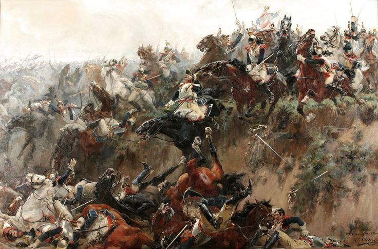  7. Trận Waterloo (1815). Quân Pháp dưới sự chỉ huy của hoàng đế Napoleon Bonaparte đã bị đánh bại bởi một liên minh bao gồm nhiều đơn vị từ Anh, Hà Lan, Hanover, Brunswick và Nassau. Ảnh: Pinterest.