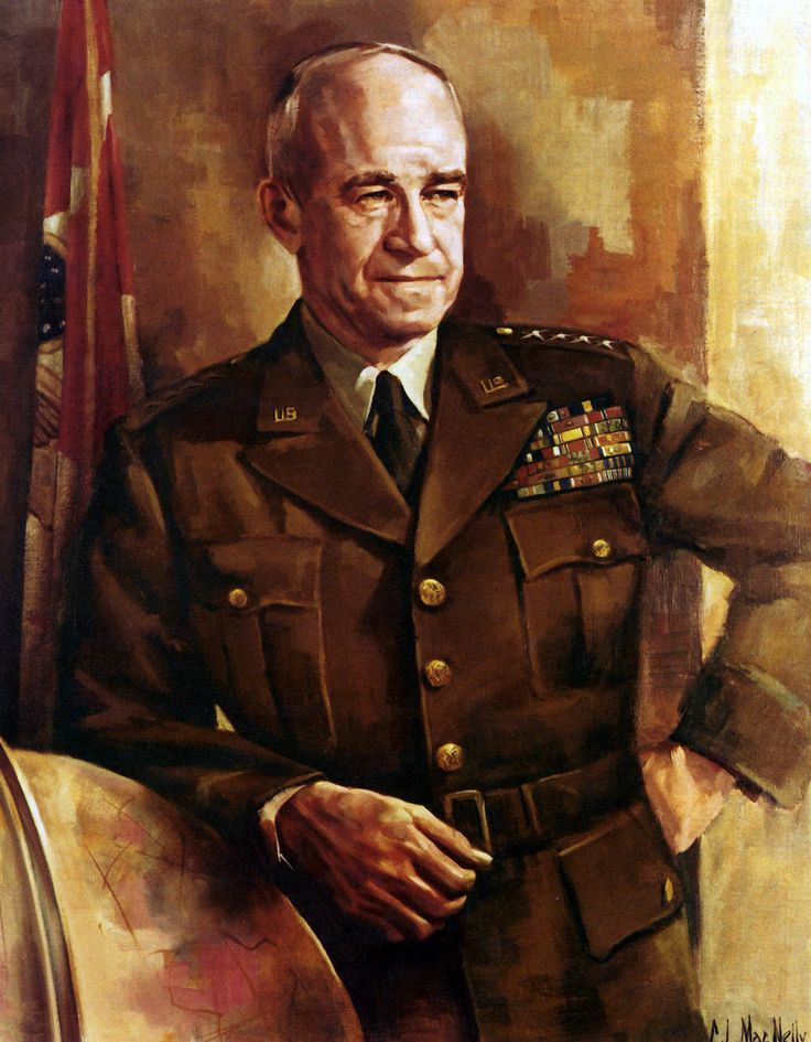 Omar Bradley (Mỹ). Tướng Bradley chỉ huy Lực lượng Lục quân Hoa Kỳ trong chiến dịch Normandy và các chiến dịch tại Tây Âu. Ông được coi là một tướng lĩnh có lòng nhân ái và có tài chỉ huy chiến trường. Ảnh: Pinterest.