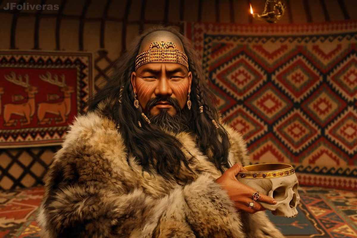  13. Được chôn cất cùng kho báu. Theo truyền thuyết, Attila được chôn trong một ngôi mộ bí mật, có thể nằm dưới lòng sông, cùng kho báu khổng lồ để không ai xâm phạm. Ảnh: Pinterest.