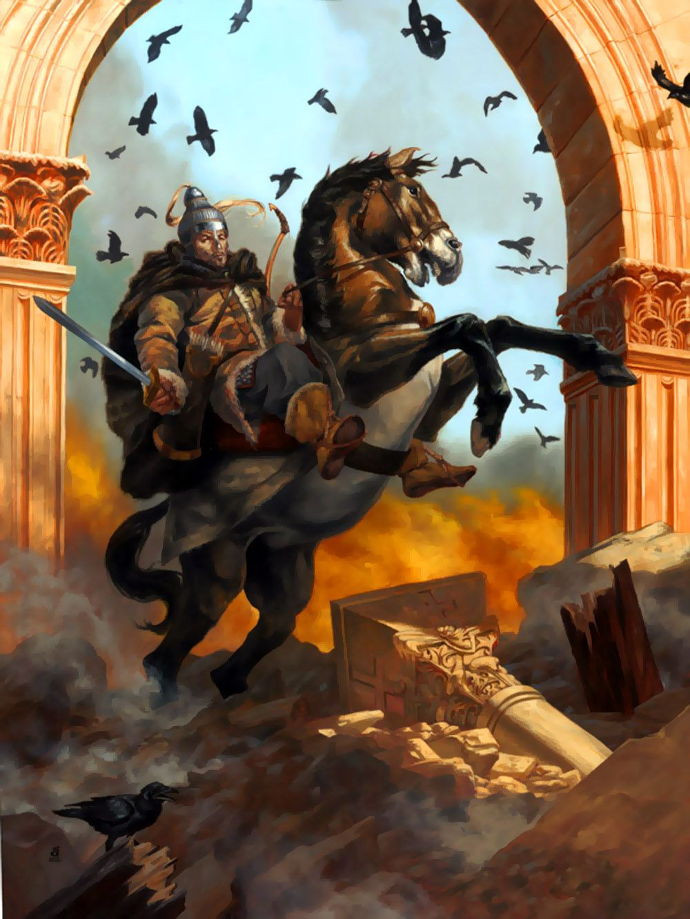  10. Gắn liền với sự suy tàn của Đế quốc La Mã. Attila không trực tiếp làm sụp đổ Đế quốc La Mã, nhưng các cuộc tấn công của ông làm suy yếu La Mã trầm trọng, góp phần vào sự sụp đổ sau này. Ảnh: Pinterest.