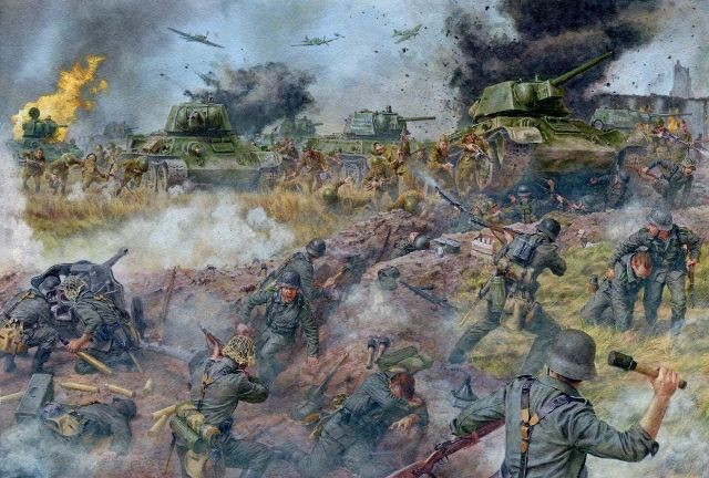  13. Tổn thất khủng khiếp. Đức mất khoảng 200.000 lính và 700-1.200 xe tăng, trong khi Liên Xô chịu tổn thất nặng hơn, với 860.000 binh sĩ thương vong và khoảng 6.000 xe tăng. Dù vậy, Liên Xô vẫn giữ được sức mạnh tổng hợp vượt trội. Ảnh: Pinterest.