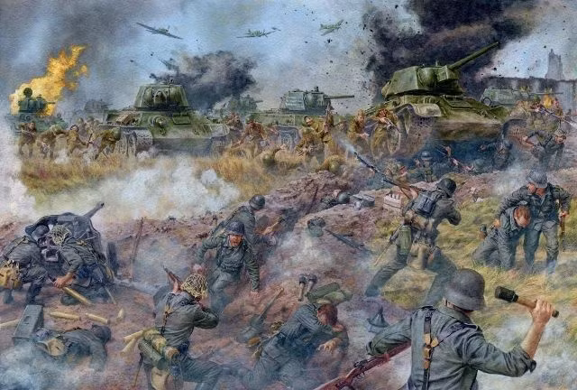  13. Tổn thất khủng khiếp. Đức mất khoảng 200.000 lính và 700-1.200 xe tăng, trong khi Liên Xô chịu tổn thất nặng hơn, với 860.000 binh sĩ thương vong và khoảng 6.000 xe tăng. Dù vậy, Liên Xô vẫn giữ được sức mạnh tổng hợp vượt trội. Ảnh: Pinterest.