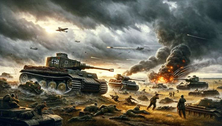  7. Vai trò quan trọng của không quân. Không quân đóng vai trò quan trọng trong trận Kursk, khi Liên Xô sử dụng máy bay IL-2 Sturmovik, biệt danh "xe tăng bay," để hỗ trợ bộ binh và tiêu diệt xe tăng Đức. Đây cũng là một trong những cuộc không chiến lớn nhất của Thế chiến II. Ảnh: Pinterest.