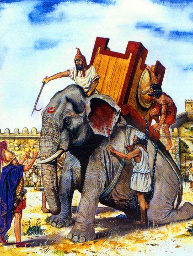  13. Voi chiến trong văn hóa Hindu. Trong văn hóa Hindu, voi được xem là thiêng liêng và liên quan đến thần Ganesha. Việc sử dụng voi chiến không chỉ mang ý nghĩa quân sự mà còn thể hiện sức mạnh thần thánh. Ảnh: Pinterest.