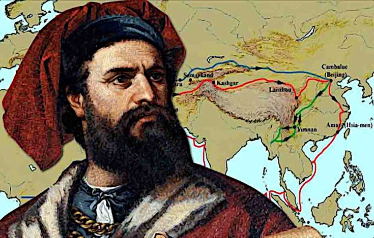  4. Một trong số ít người châu Âu từng chứng kiến sự hùng vĩ của Bắc Kinh thời Nguyên. Marco Polo đã mô tả Bắc Kinh với sự ngưỡng mộ, ghi chép lại chi tiết về quy mô, sự xa hoa của cung điện, và hệ thống thương mại phức tạp. Những ghi chép này đã mở mang tầm nhìn cho người châu Âu. Ảnh: Pinterest.