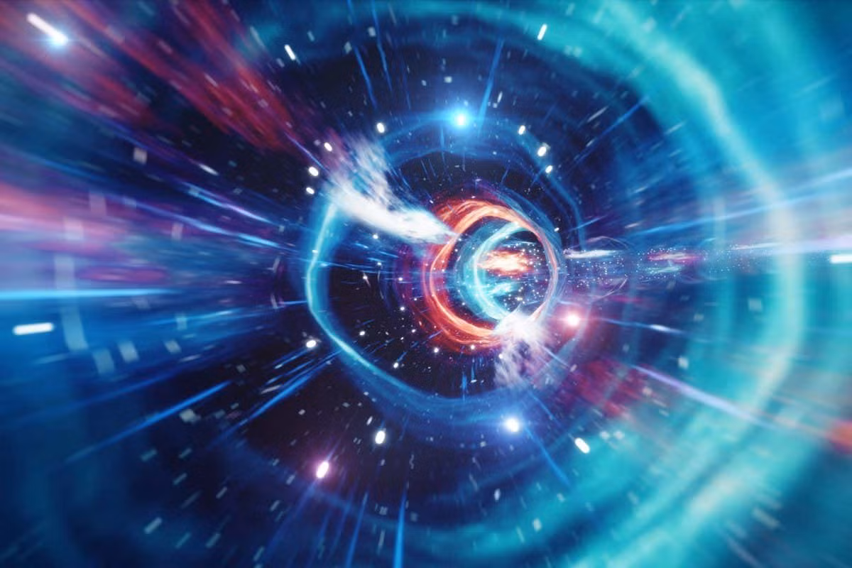  12. Tốc độ vượt ánh sáng. Lỗ sâu không thực sự "phá vỡ" giới hạn tốc độ ánh sáng, mà tạo ra một đường đi ngắn hơn qua không-thời gian. Ảnh: Pinterest.