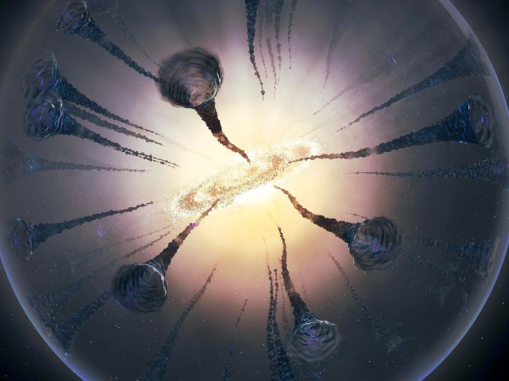  13. Ảnh hưởng lên tương lai của vũ trụ. Nếu năng lượng tối tiếp tục làm cho vũ trụ giãn nở nhanh, vũ trụ sẽ kết thúc trong một kịch bản gọi là "Big Freeze" hoặc "Big Rip," nơi các thiên hà, sao, và ngay cả nguyên tử cũng bị kéo dãn ra. Ảnh: Pinterest.