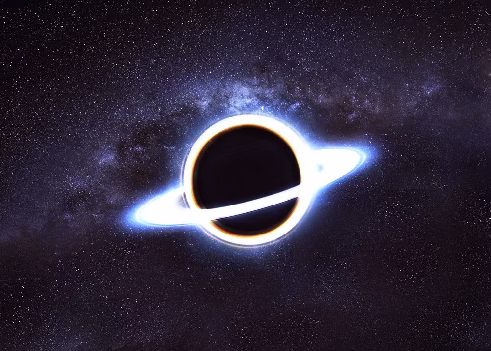  1. Khái niệm lý thuyết. Hố trắng được tiên đoán bởi các phương trình trong Thuyết tương đối rộng của Einstein. Tuy nhiên, chúng vẫn chưa được quan sát thực tế. Ảnh: Pinterest.