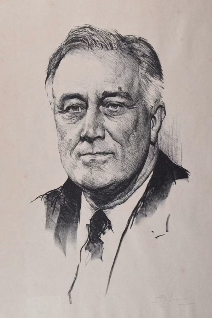 Di sản: Là một trong những tổng thống có ảnh hưởng nhất trong lịch sử, ông dẫn dắt Mỹ vượt qua cả Đại Khủng hoảng và Thế chiến II, đặt nền tảng cho sự phát triển của Mỹ trong thế kỷ 20. Ảnh: Pinterest.