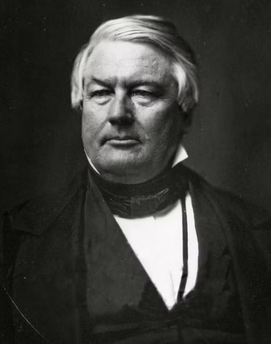  2. Millard Fillmore (1850-1853). Millard Fillmore sinh ra trong một gia đình nông dân nghèo ở New York vào năm 1800. Ông tự học và trở thành luật sư, rồi dần bước vào chính trường. Ảnh: Pinterest.