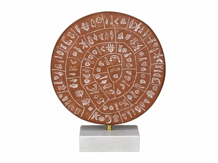 5. Có thể liên quan đến nghi lễ tôn giáo. Một số học giả cho rằng đĩa Phaistos có thể là bài thánh ca, lời cầu nguyện hoặc bản văn nghi lễ tôn giáo cổ đại. Ảnh: Pinterest.