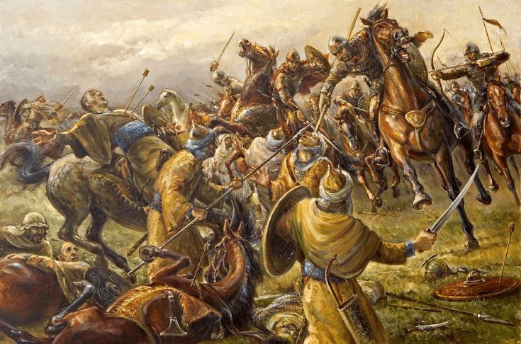 2. Không có tài liệu ghi lại chính xác số quân tham chiến. Các nguồn sử liệu ước tính lực lượng mỗi bên trong trận Tours dao động từ vài chục nghìn đến hơn 80.000 người, nhưng các con số thực tế có thể nhỏ hơn rất nhiều. Ảnh: Pinterest.