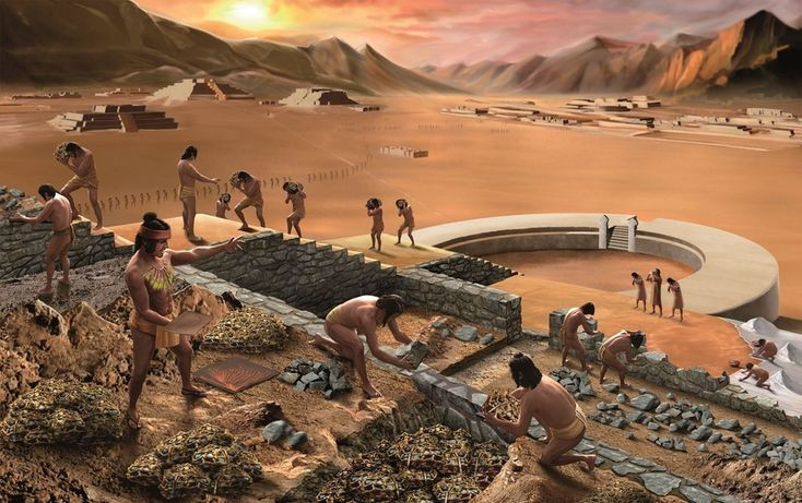 4. Không có dấu vết chiến tranh hay tường thành. Trái với nhiều nền văn minh khác, Caral không có bằng chứng về chiến tranh, vũ khí hay tường thành – cho thấy một xã hội hòa bình và tổ chức ổn định. Ảnh: Pinterest.
