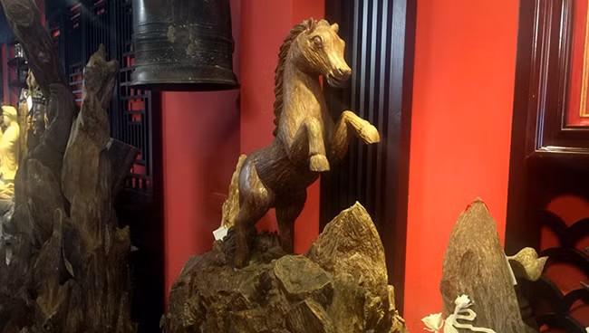 Chỉ tay vào một thân cây trầm kiến, vị chủ nhân này cho hay: “Đi lại, giao dịch cả chục lần vẫn không xong. Những tưởng không thể mua được thì đột nhiên họ lại bán cho mình”.