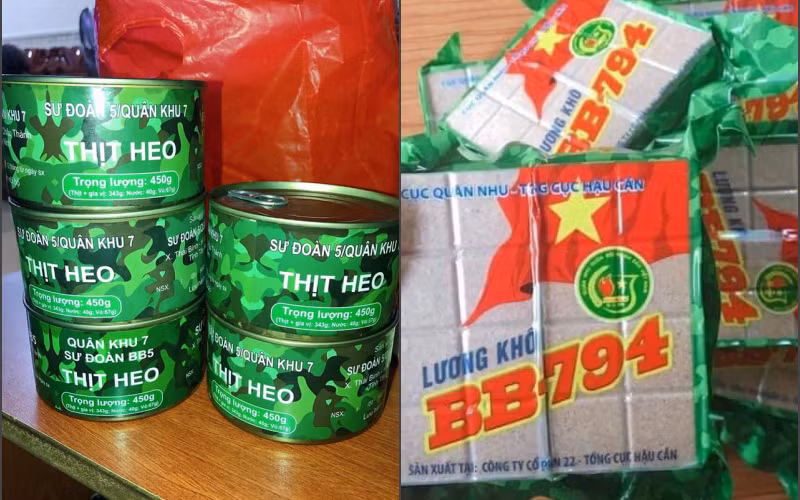 ​Lon thit hop Quan Khu 7 va nhung mon an trong balo cua bo doi Viet Nam