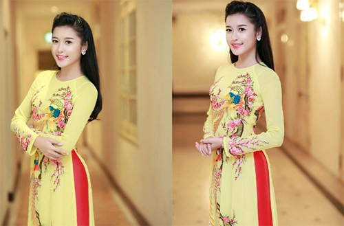 Trước đó, cô đã cùng với NTK Hoàng Hải và Hoa hậu Đền Hùng Giáng My đi làm từ thiện tại bệnh viện Nhi Trung Ương.