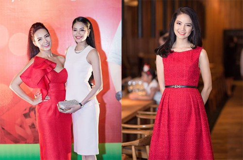 Thúy Hạnh, Phạm Hương và Trần Thị Quỳnh cùng khoe vẻ đẹp rực rỡ đón mùa Giáng sinh sắp đến.