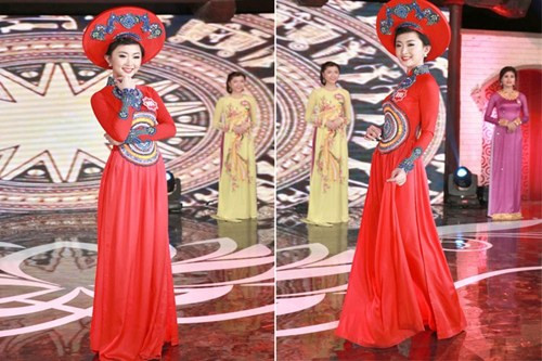 Nguyễn Thị Phương Anh thướt tha trong tà áo dài tại đêm chung khảo khu vực phía Bắc.