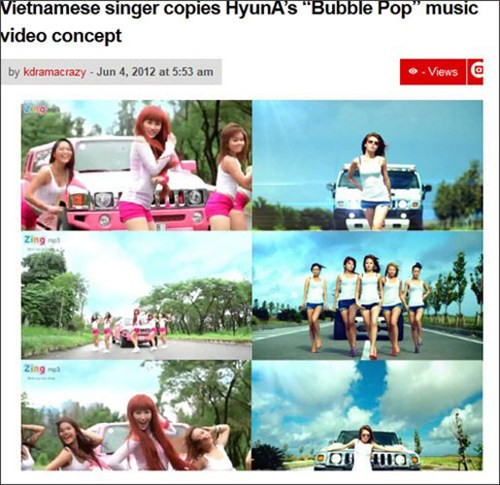 Chung số phận với Phạm Hồng Phước, ca sĩ Bảo Thy thậm chí còn bị báo chí Hàn Quốc chỉ đích danh về vụ đạo hình ảnh của MV "Bubble Pop" của Hyun Ah khi thực hiện MV "Ngày vắng anh" phát hành sau đó 4 tháng.