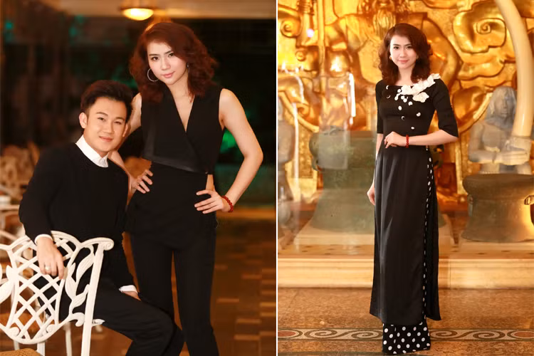 Dương Triệu Vũ tạo dáng cùng chân dài Huyền Thư.