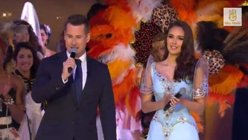 Đương kim Hoa hậu Thế giới Megan Lynne Young xuất hiện lộng lẫy cùng nam diễn viên nổi tiếng Tim Vincent.