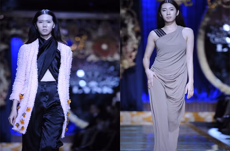 Yếu tố truyền thống đó đã hoà quyện cùng các thiết kế cá tính, táo bạo nhưng cũng hết sức mềm mại của NTK Hà Lan - Peet Duallert và những thiết kế cổ điển, quý phái của thương hiệu Toni Maticevski (Australia).