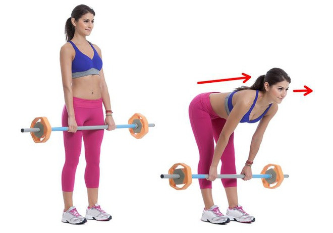  9. Deadlift: Đây được coi như một trong những bài tập hiệu quả nhất để định hình vòng 3 của bạn. Thực tế, nó bắt buộc rất nhiều cơ phải hoạt động đồng thời. Lựa chọn cân nặng của tạ tùy theo sức người tập để đảm bảo an toàn. Ảnh: Brightside.
