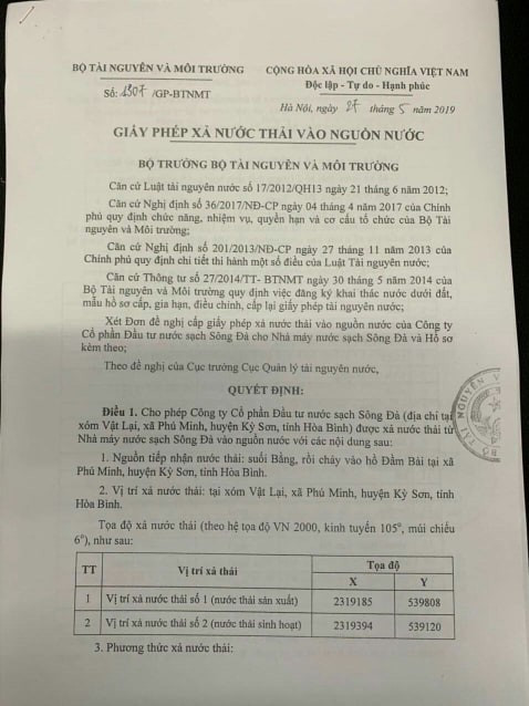 Nuoc thai nha may Song Da cung xa vao nguon nuoc dau nguon ho Dam Bai-Hinh-2