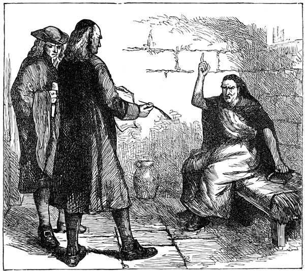 Phù thủy Agnes Sampson đã bị thẩm vấn về vai trò của bà trong việc gây bão, rồi bị tra tấn. Lúc đầu bà chống cự nhưng sau đó buông xuôi và sau đó "thú nhận" đã nhờ thế lực quỷ dữ để làm đắm thuyền của vua.