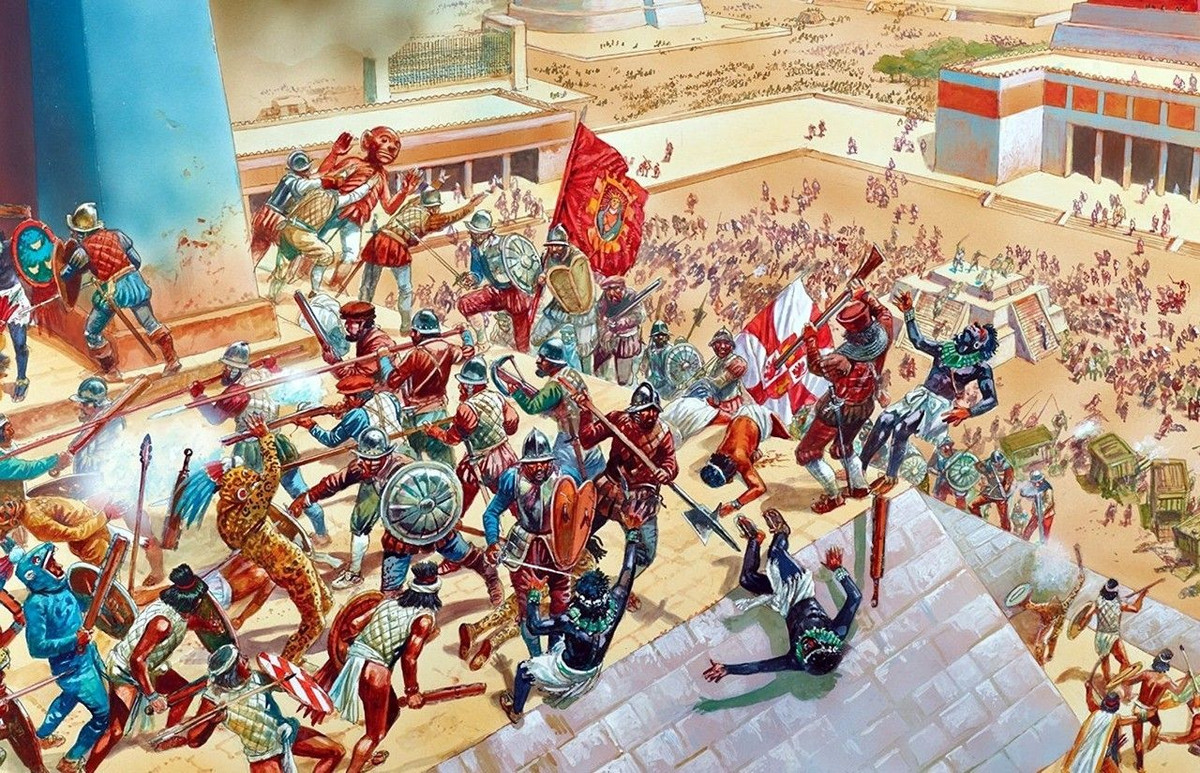 Quân của Cortés gồm khoảng trên 1.000 lính Tây Ban Nha cùng 8 đến 20 vạn quân chư hầu bản địa. Lực lượng phòng thủ Aztec có gần 300.000 người.