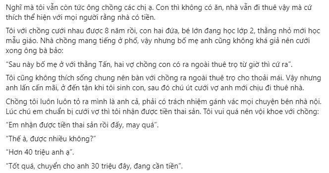 Vo con o tro, chong bat dua 100 trieu cho em trai mua o to