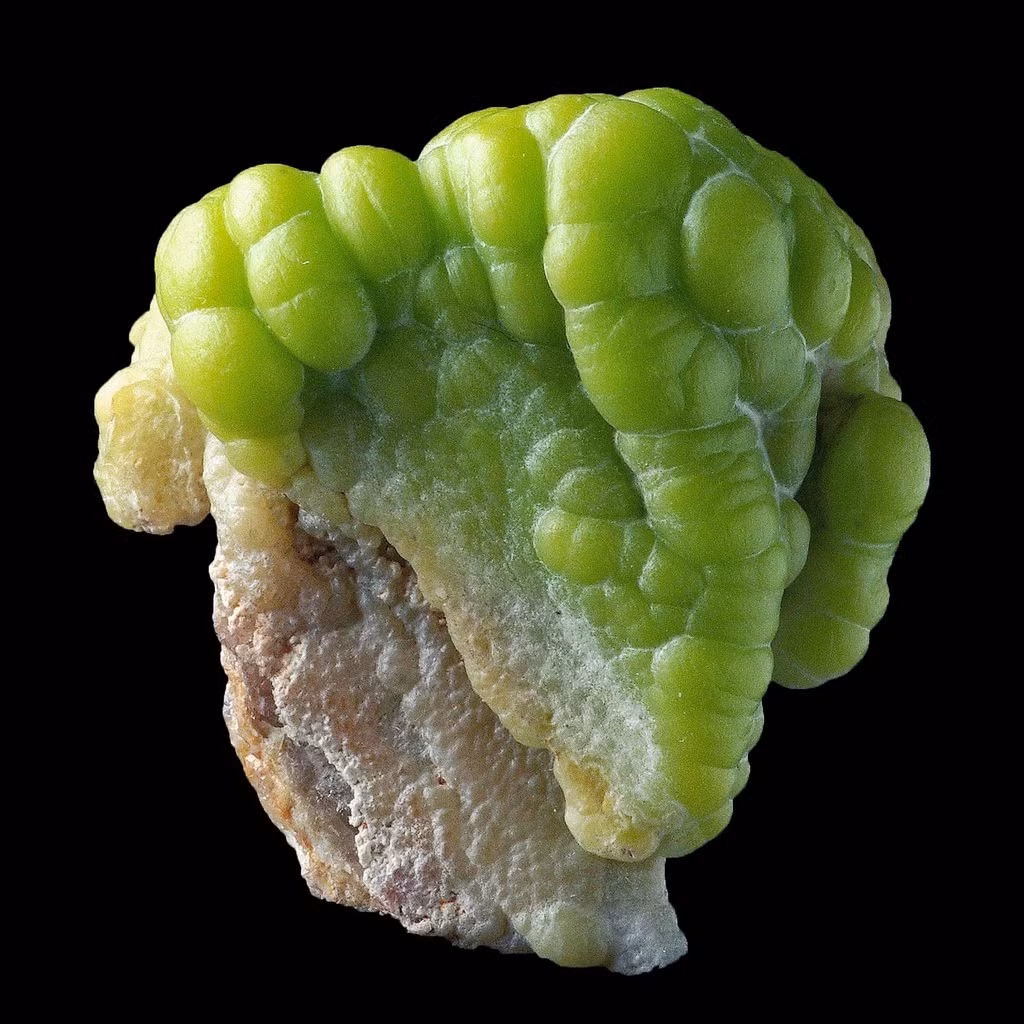 Pyromorphite là clorua photphat chì, có màu xanh lục, vàng hoặc nâu. Khoáng vật này hình thành ở các đới ôxi hóa của mỏ chì.
