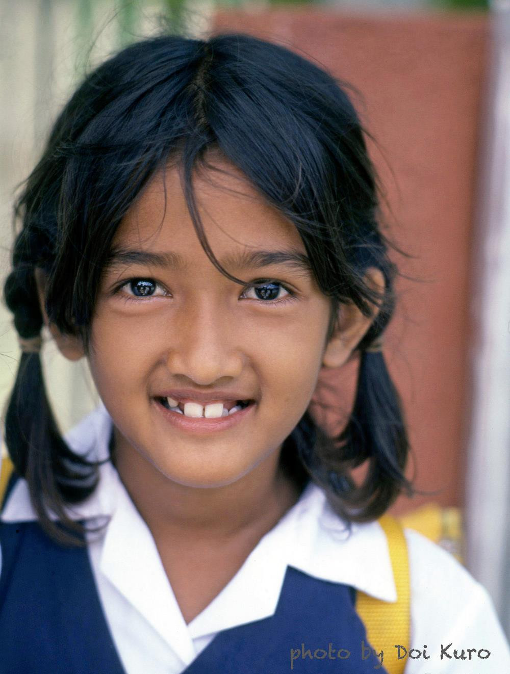 Chân dung một nữ sinh nhỏ tuổi ở Penang.