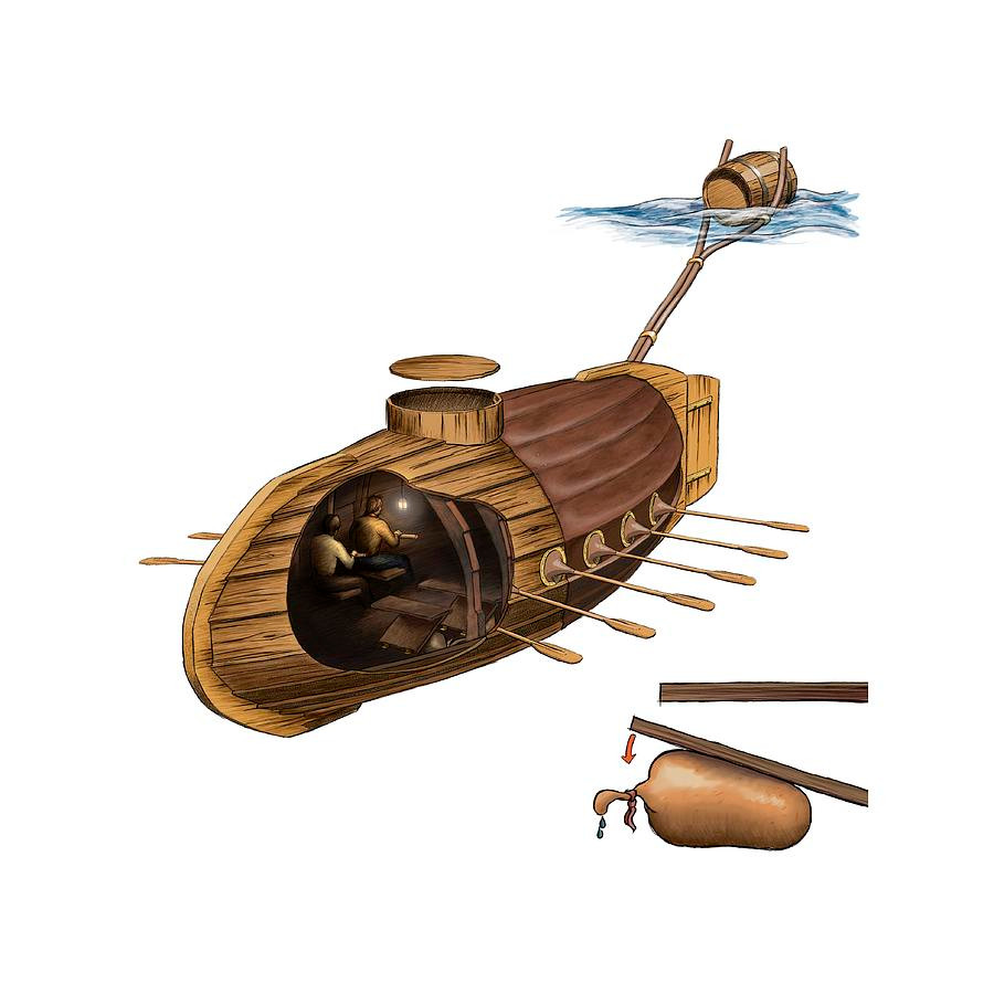 Khi chạy thử nghiệm, phiên bản cuối cùng của tàu ngầm Drebbel có thể chìm dưới mặt nước trong hơn ba giờ. Điều này chứng tỏ nó có một cơ chế cung cấp dưỡng khí cho người ngồi trong.