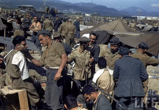 Binh sĩ Đồng minh ở Bắc Phi đã có thể thả lỏng sau khi quân phát-xít bị đánh lui.